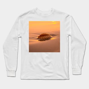 Cute Seashell on a sandy beach Long Sleeve T-Shirt